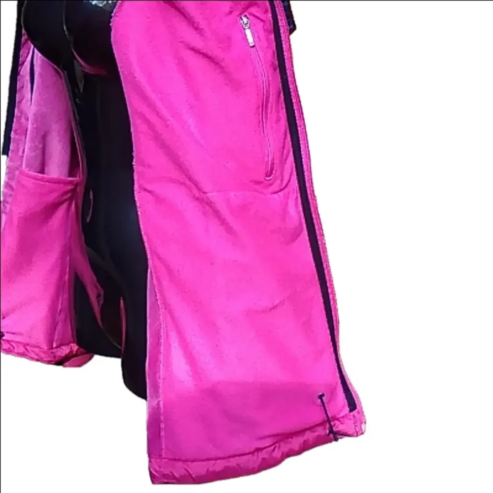 The North Face Women's Pink and Blue Plaid Fleece Lined Snowboard Ski Jacket - Picture 9 of 16